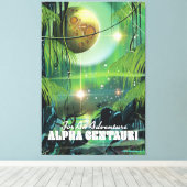Toile Affiche rétro de science-fiction du marais d'Alpha (Insitu (Plancher de Bois))
