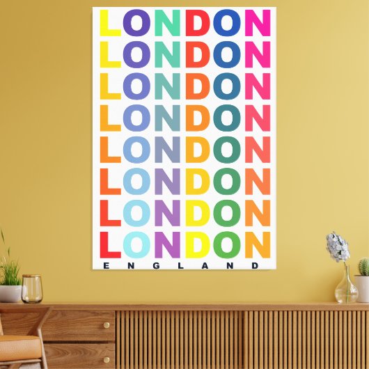 Toile Affiche Retro London Angleterre (Insitu(Salon))