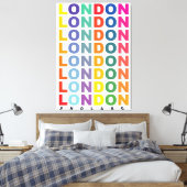 Toile Affiche rétro Londres Angleterre (Insitu(Chambre))
