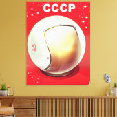 Toile Affiche spatiale soviétique rouge vintage CCCP (Insitu(Salon))