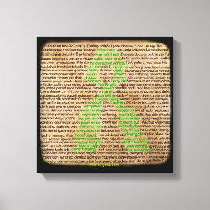 Toile Affiche sur les sentiments de la maladie de Lyme,