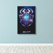 Toile Affiche théâtrale Blue Beetle Scarab (Insitu (Plancher de Bois))