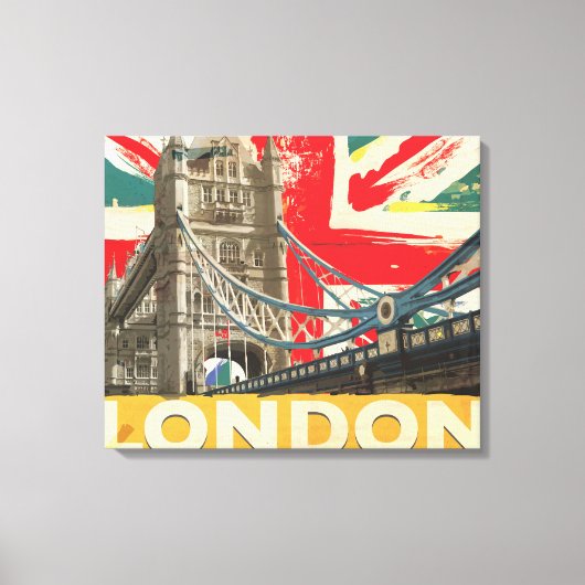 Toile Affiche vintage de Londres (Recto)