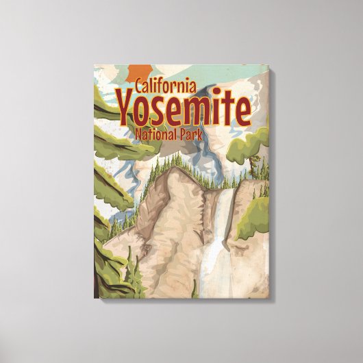 Toile Affiche vintage de Yosemite (Recto)