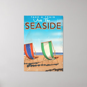 Toile Affiche vintage du British Travel Seaside.