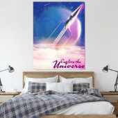 Toile Affiche vintage Explorez l'Univers de l'espace (Insitu(Chambre))