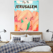 Toile Affiche Vintage voyage de Jérusalem (Insitu(Chambre))