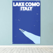 Toile affiche voyage du lac de como itlay (Insitu (Plancher de Bois))