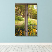 Toile Afficher par l'ancienne fenêtre (Insitu (Plancher de Bois))