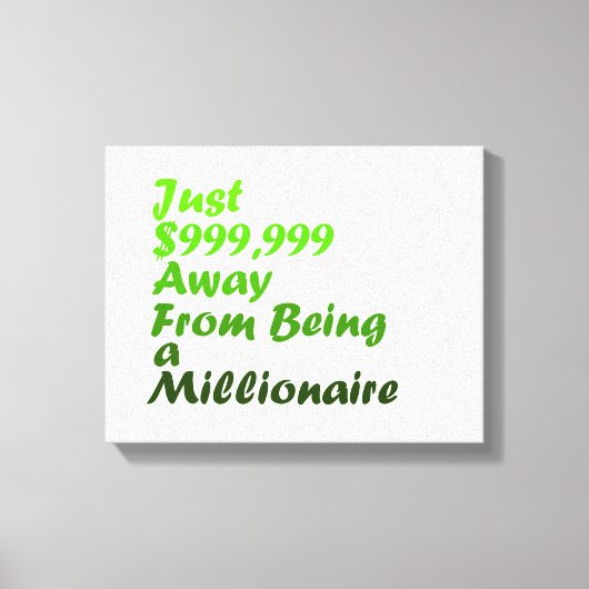 Toile Affiches de motivation pour millionnaire (Recto)