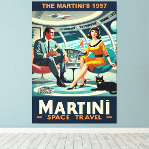 Toile Affiches de voyage spatiaux Martini Les Martini's