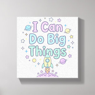 Toile Affirmation positive pour les enfants Je peux fair