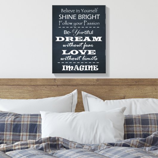 Toile Affirmations de devis motivationnelles (Insitu(Chambre))