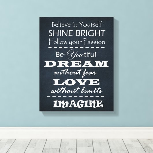 Toile Affirmations de devis motivationnelles (Insitu (Plancher de Bois))