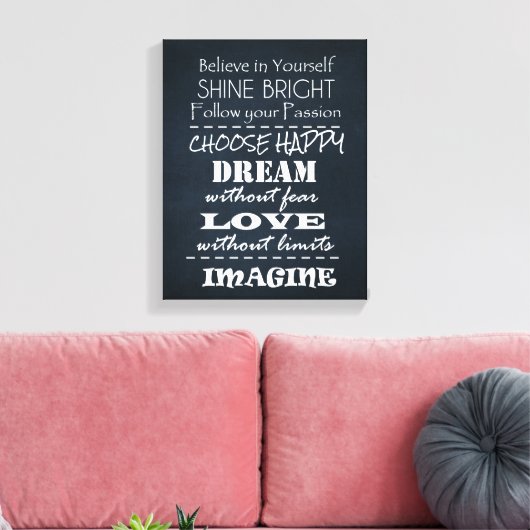 Toile Affirmations de devis positives (Insitu(Salon))
