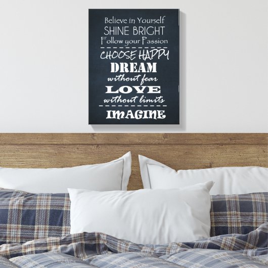 Toile Affirmations de devis positives (Insitu(Chambre))