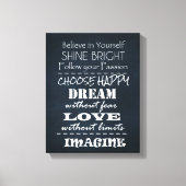 Toile Affirmations de devis positives (Recto)