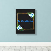 Toile Affirmations de vibrations positives du matin (Insitu (Plancher de Bois))