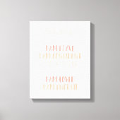 Toile Affirmations neutres roses pour décoration de crèc (Recto)