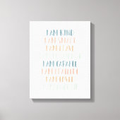 Toile Affirmations Pastel pour Décor de crèche pour enfa (Recto)