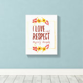 Toile affirmations positives d'amour et d'acceptation de (Insitu (Plancher de Bois))