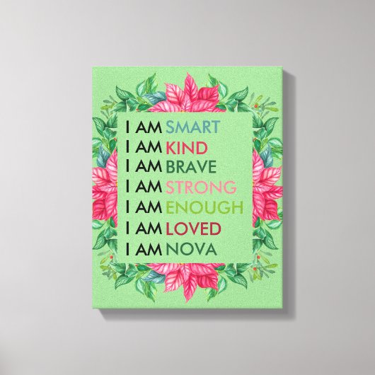 Toile Affirmations Positives Personnalisées Pour Les Enf (Recto)