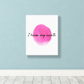 Toile affirmations positives pour l'acceptation de soi (Insitu (Plancher de Bois))