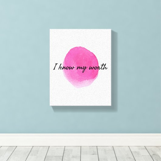 Toile affirmations positives pour l'acceptation de soi (Insitu (Plancher de Bois))