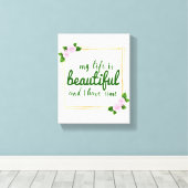 Toile affirmations positives pour l'acceptation du trava (Insitu (Plancher de Bois))