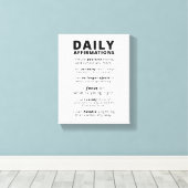 Toile Affirmations Quotidiennes Tableaux d'art mural pos (Insitu (Plancher de Bois))