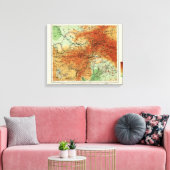 Toile AfghanistanCarte panoramiqueAfghanistan (Insitu(Salon))