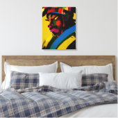 Toile Africaine Samurai Guerrier fille (Insitu(Chambre))
