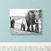 Toile African Elephant & Calves | Kenya (Insitu (Plancher de Bois))