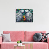 Toile African Grey Parrots Persimmon-Berry Duet  (Insitu(Salon))