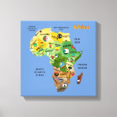 Toile African Map with Flags Stretched Canvas Print (Recto)