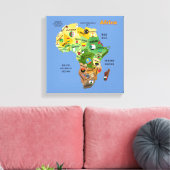 Toile African Map with Flags Stretched Canvas Print (Insitu(Salon))