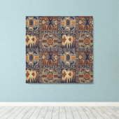 Toile African Tribal Collage contemporain (Insitu (Plancher de Bois))