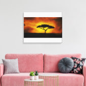 Toile Afrique Acacia Paysage doux (Insitu(Salon))