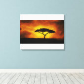 Toile Afrique Acacia Paysage doux (Insitu (Plancher de Bois))