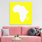 Toile Afrique Audacieuse Jaune Dorée (Insitu(Salon))
