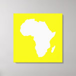 Toile Afrique Audacieuse Jaune Dorée<br><div class="desc">Plan de l'Afrique en blanc avec des couleurs contrastées dans la palette "Safari" d'Emporio Moffa inspirée par l'audacieuse aventure et la nature sauvage du continent.</div>