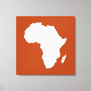 Toile Afrique Audacieuse rouge rouille