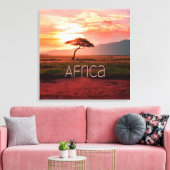 Toile Afrique Coucher de soleil (Insitu(Salon))