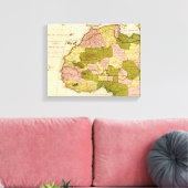 Toile Afrique de l'OuestCarte panoramiqueAfrique occiden (Insitu(Salon))