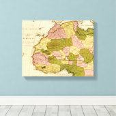 Toile Afrique de l'OuestCarte panoramiqueAfrique occiden (Insitu (Plancher de Bois))