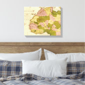 Toile Afrique de l'OuestCarte panoramiqueAfrique occiden (Insitu(Chambre))