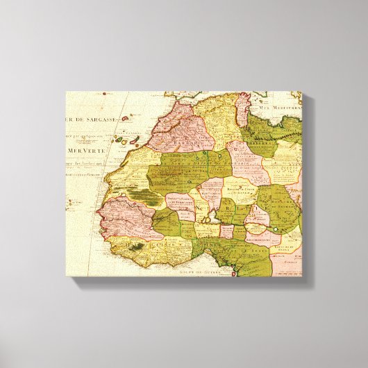 Toile Afrique de l'OuestCarte panoramiqueAfrique occiden (Recto)