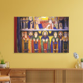 Toile Afrique, Éthiopie. Oeuvre représentant apôtres et (Insitu(Salon))