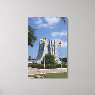 Toile Afrique, Ghana, Accra. Mausolée de Nkrumah, 3 dern