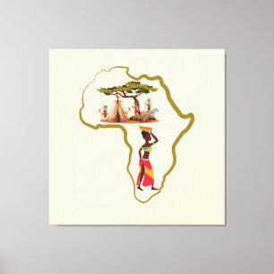 Toile Afrique safari lancer oreiller